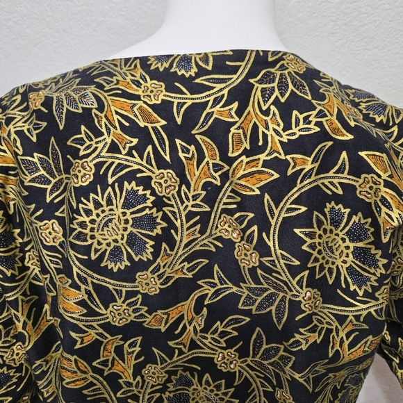 Vntg Passports Gold /Black Beaded Open Evening Jacket L - Picture 6 of 15